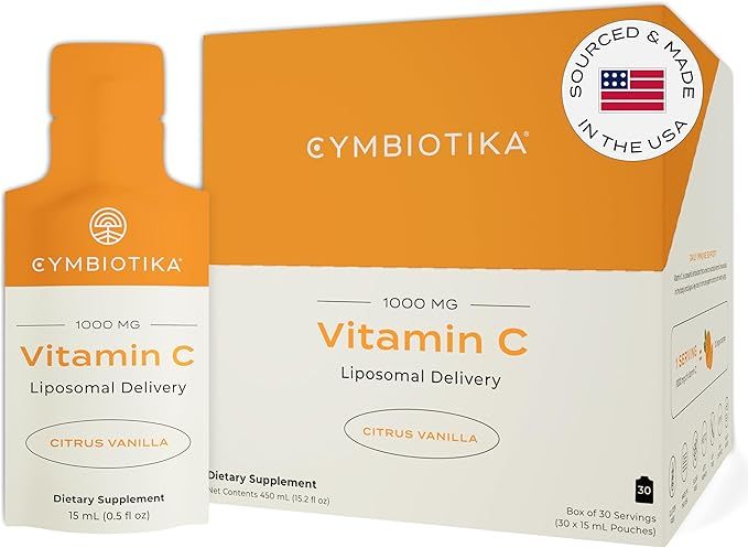 CYMBIOTIKA Vitamin C Individual Packets, Liposomal Delivery, Supplement for Immune Support, Colla... | Amazon (US)