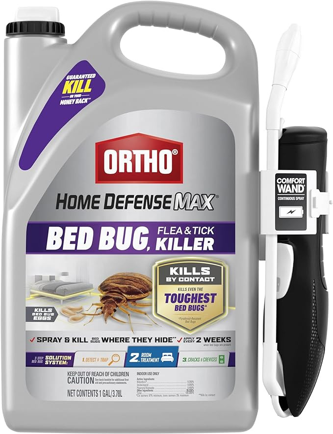 Ortho Home Defense Max Bed Bug, Flea & Tick Killer with Comfort Wand – Also Kills Bed Bug Eggs,... | Amazon (US)