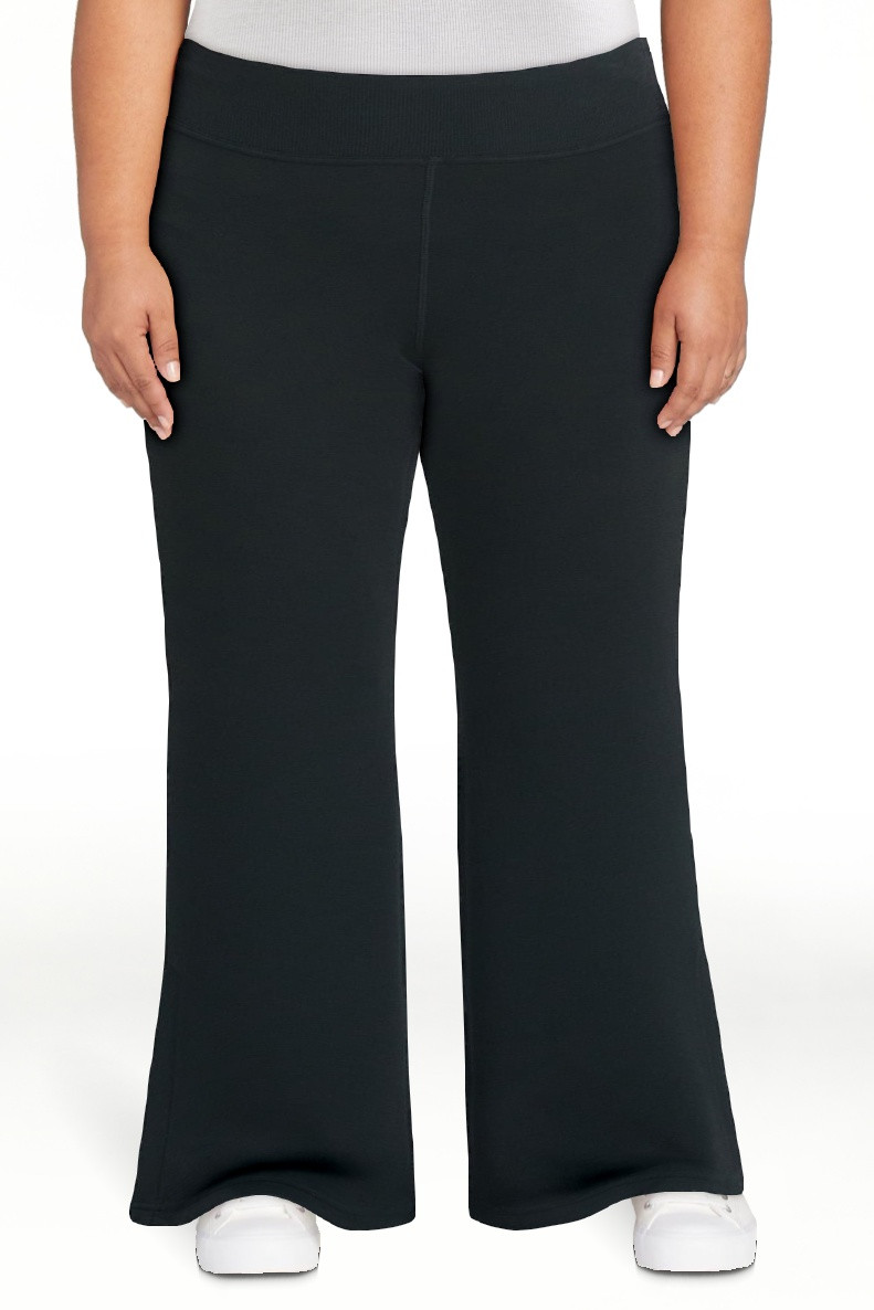 No Boundaries Flare Pants with Ribbed Waistband, Women's | Walmart (US)