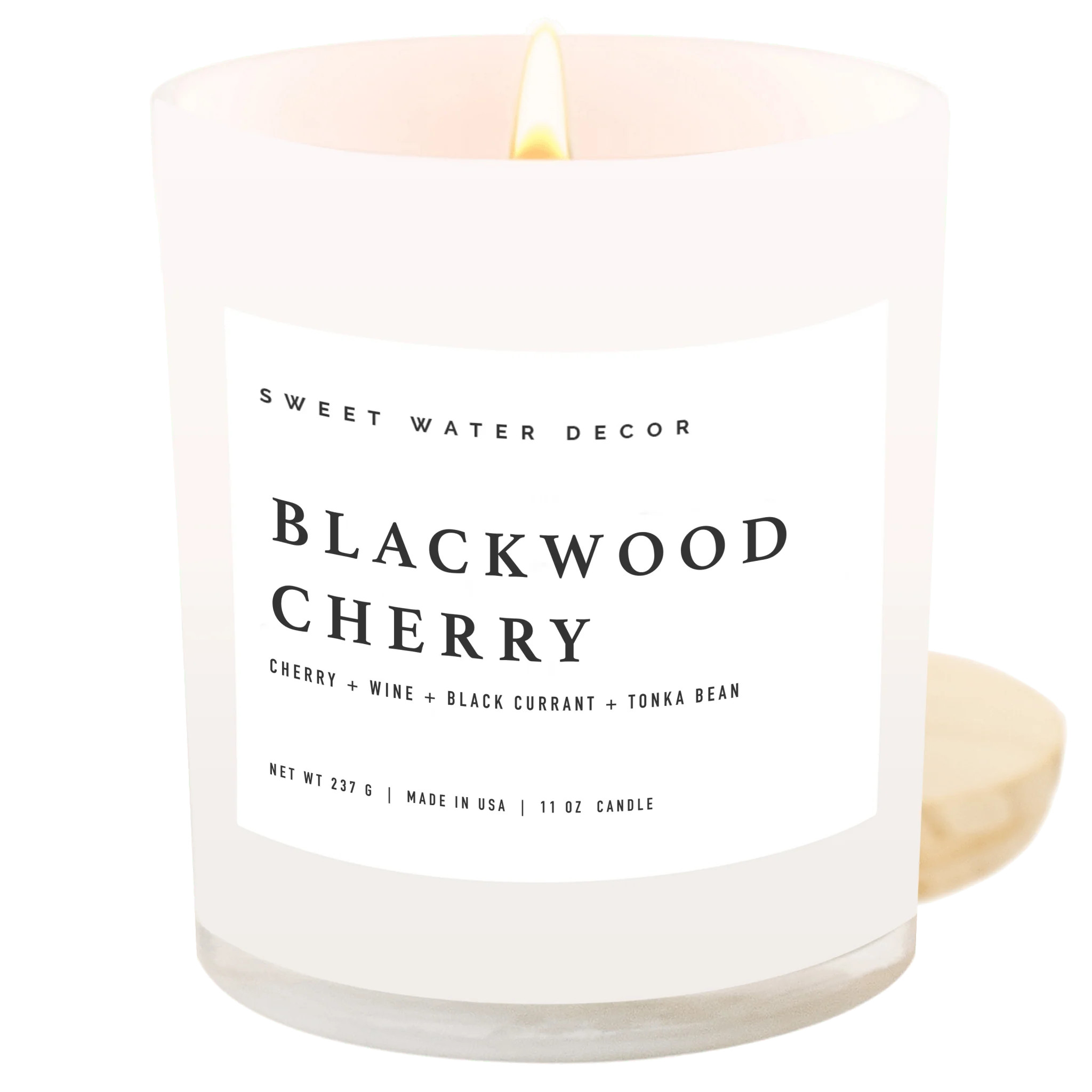 Blackwood Cherry Scented Candle | Luxury Cherry & Wine Soy Candle | Sweet Water Decor, LLC