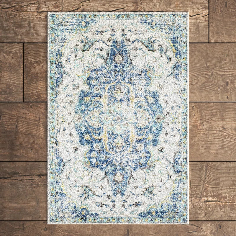 Oriental Area Rug in Blue | Wayfair North America