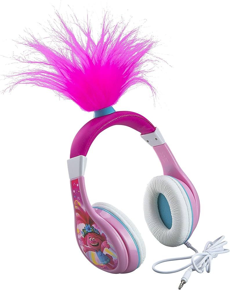 Trolls World Tour Poppy Kids Headphones, Glow in The Dark, Stereo Sound, 3.5mm Jack, Wired Headph... | Amazon (US)