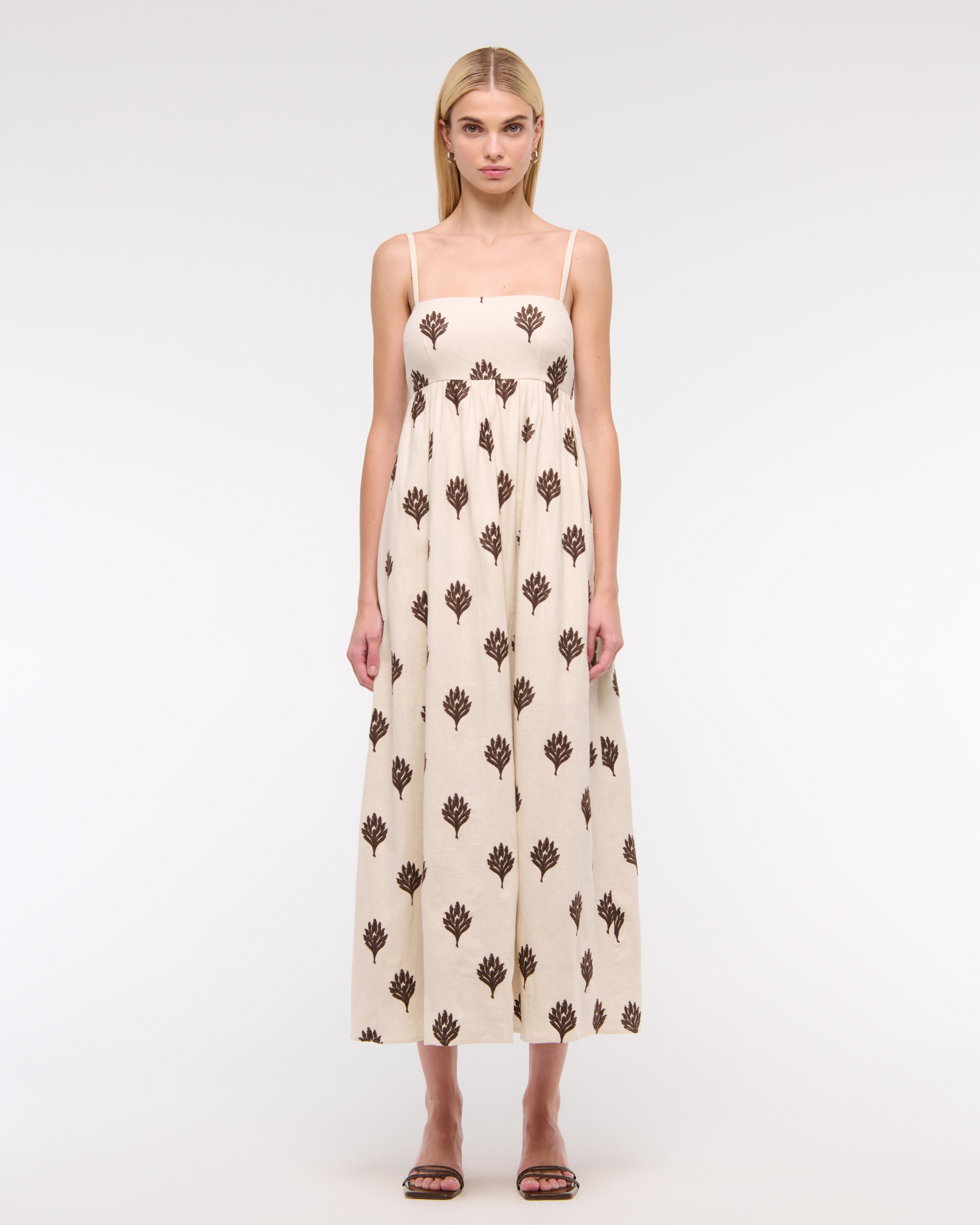 Tie-Back Babydoll Maxi Dress | Abercrombie & Fitch (US)