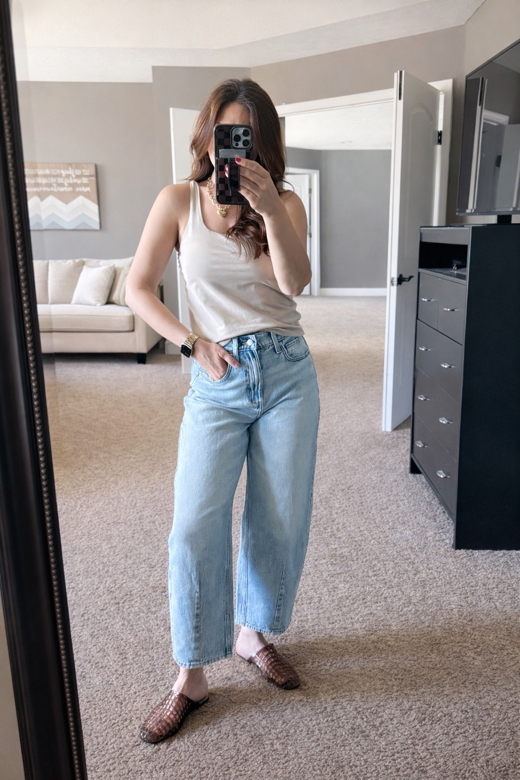 Cutest barrel jeans at Target $35! 