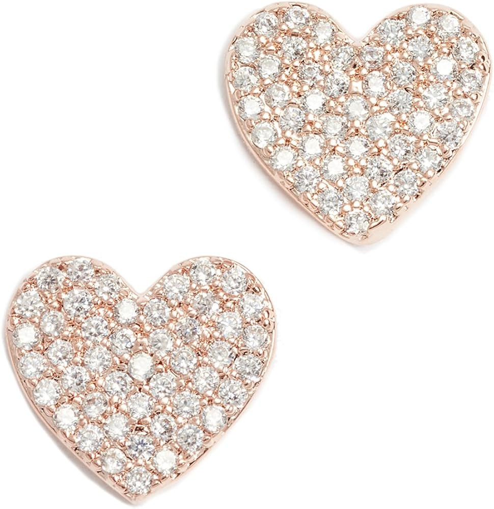 kate spade new york Pave Heart Stud Earrings | Amazon (US)