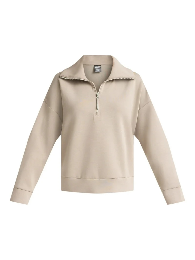 Avia Women's and Women's Plus ScubaKnit Quarter Zip Pullover, Sizes XS-4X | Walmart (US)