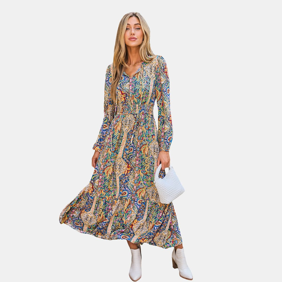 Women's Bohemian Paisley Flowy Maxi Dress - Cupshe | Target