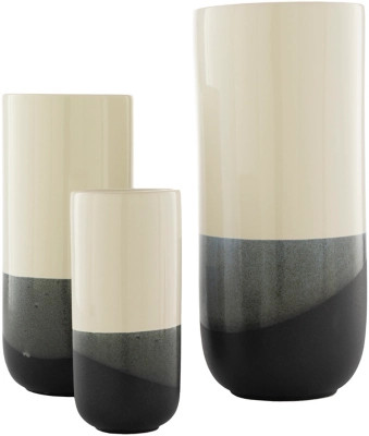 Surya Geo Cermaic Vase (3 Pieces) | Ashley Homestore