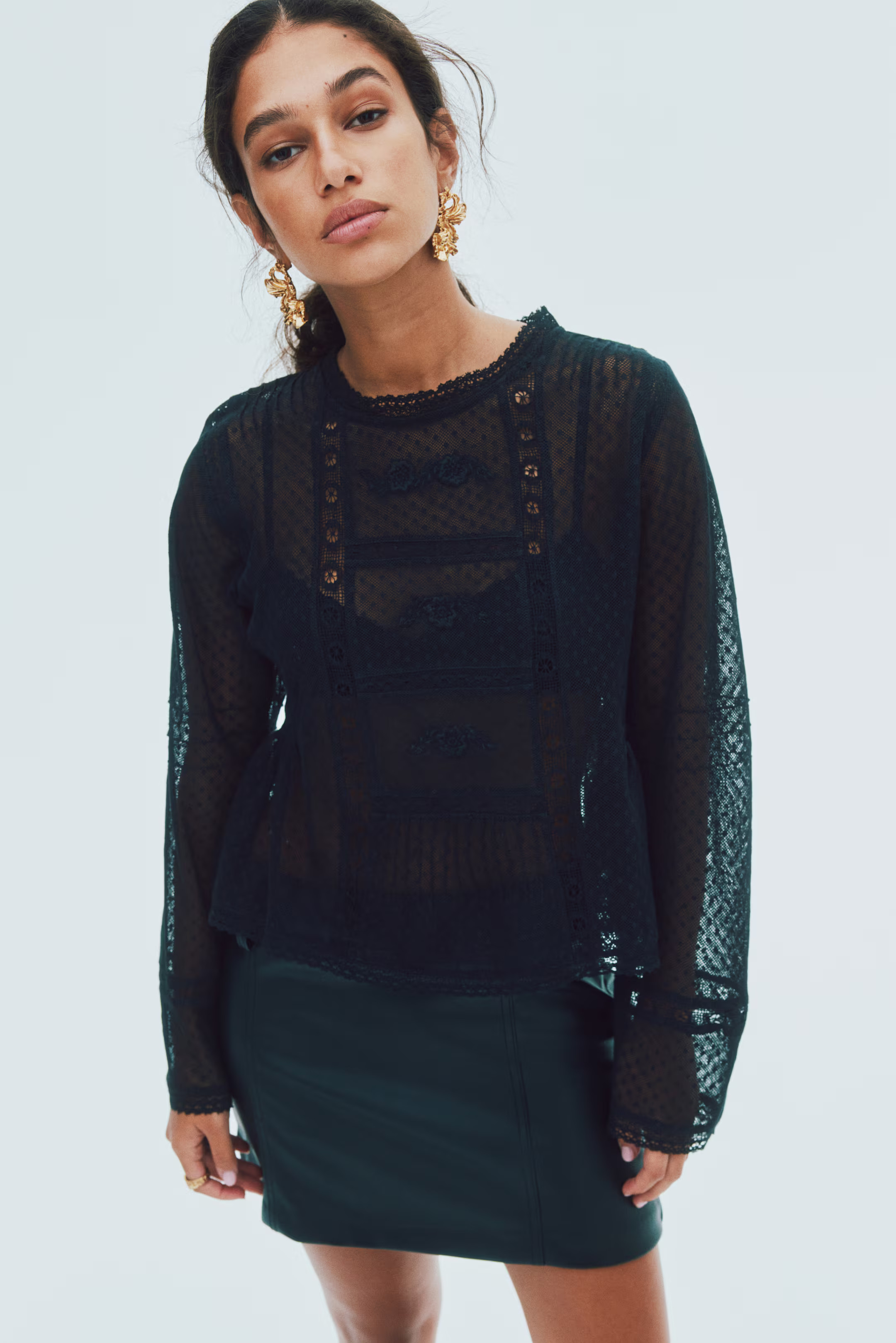Plumeti Mesh Blouse | H&M (US + CA)
