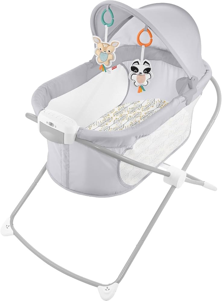 Fisher-Price Baby Bedside Sleeper Soothing View Projection Bassinet with Lights Music Sounds and ... | Amazon (US)