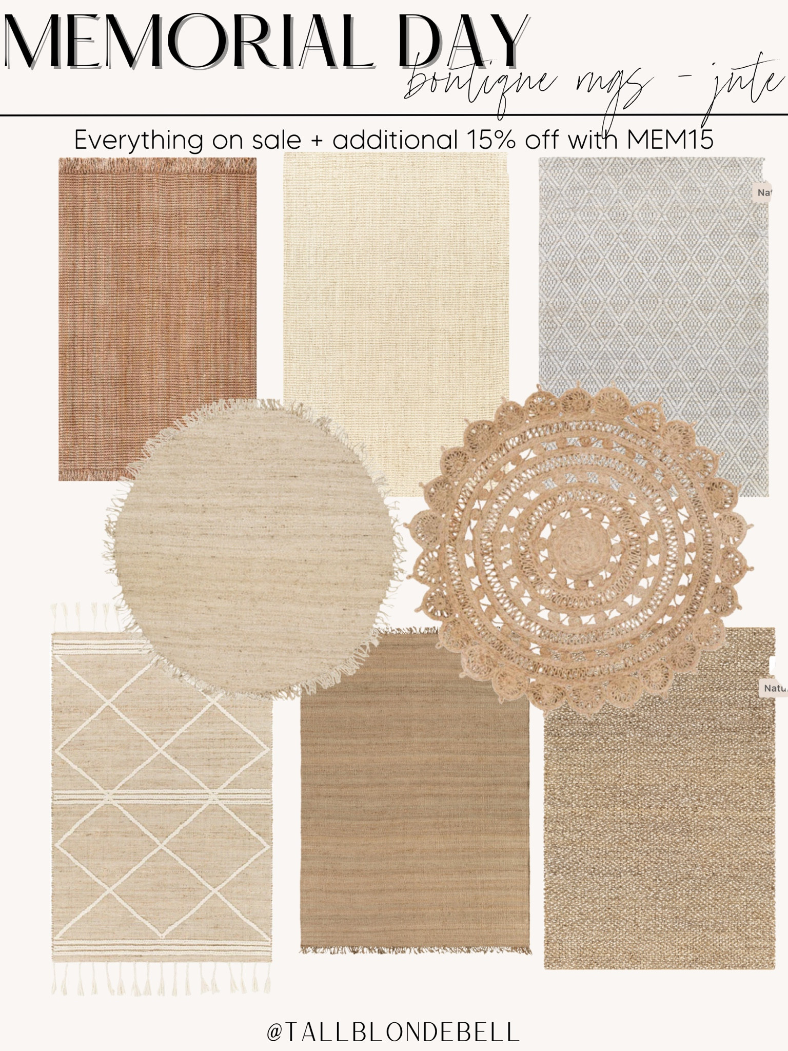 Boutique rug sale! Everything is on sale and an additional 15% off with code MEM15

#LTKhome #LTKsalealert #LTKFind