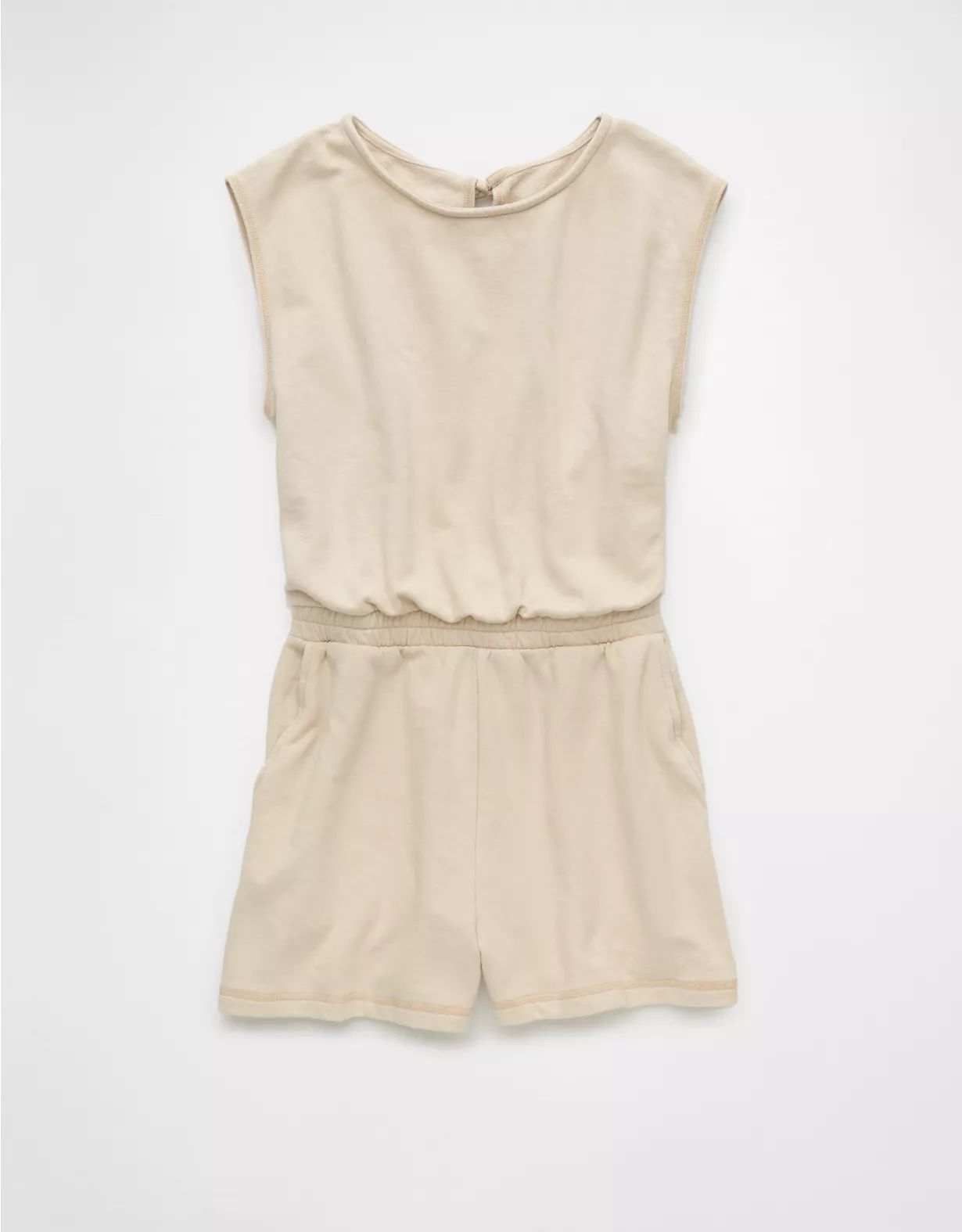 AE Fleece Crew Neck Romper | American Eagle Outfitters (US & CA)