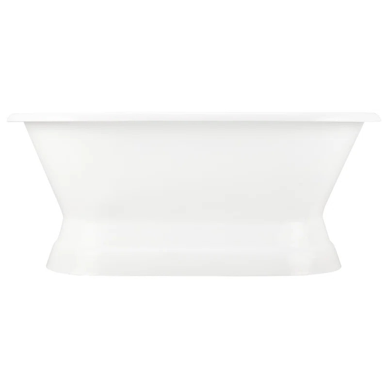 Henley 60" Cast Iron Double-Ended Pedestal Tub with 7" Rim Holes | Wayfair North America