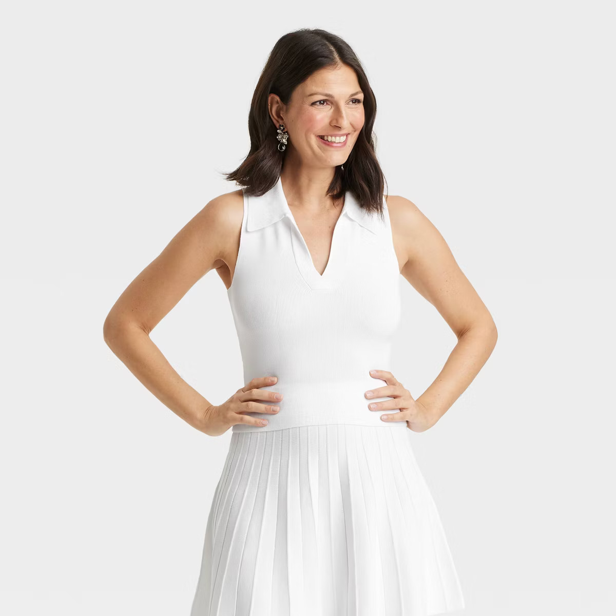 Women's Polo Collar Pullover Sweater Tank - A New Day™ | Target