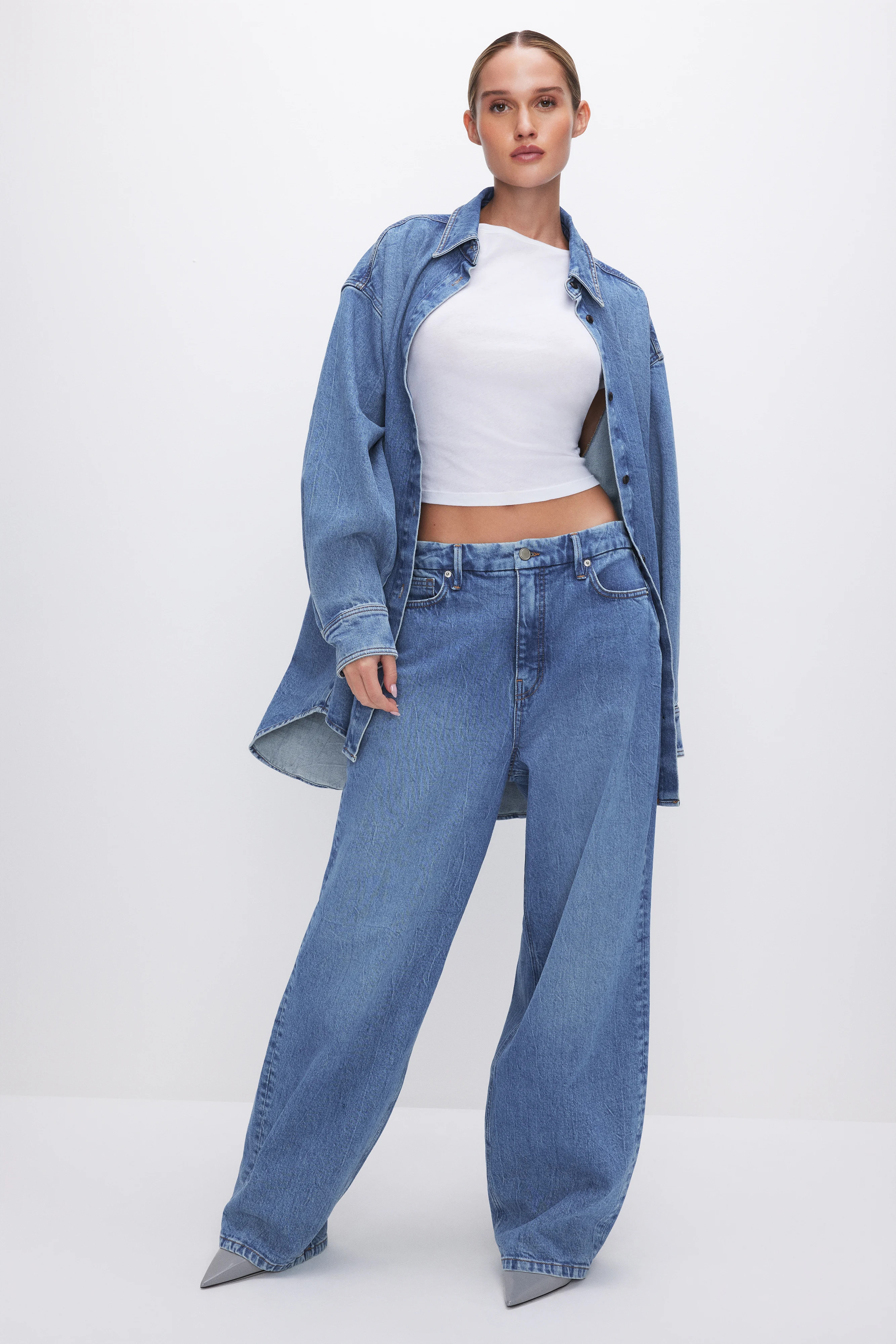 OVERSIZED DENIM SHIRT | Good American