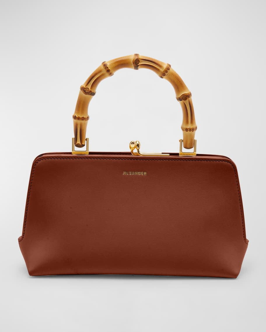 Jil Sander Goji Mini Bamboo Top-Handle Bag | Neiman Marcus