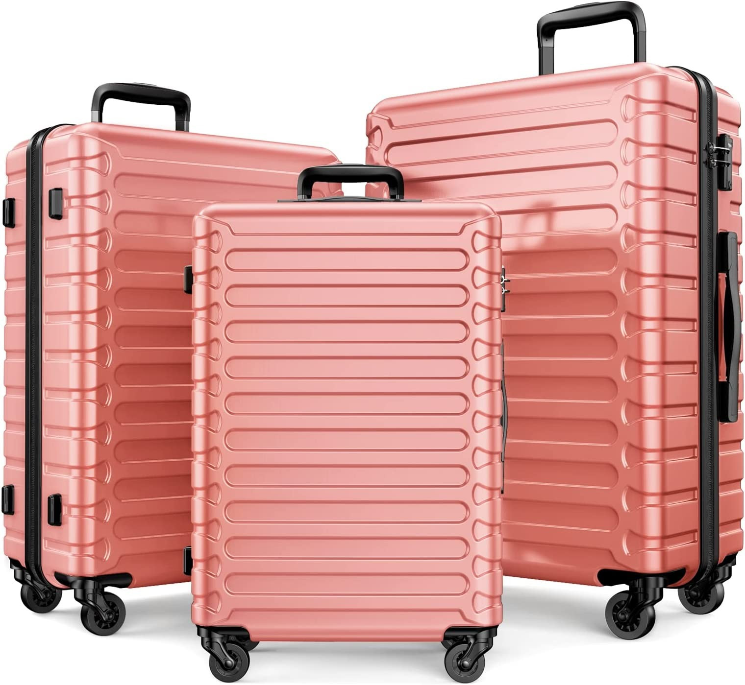 SHOWKOO Luggage Set Lightweight Clearance Expandable ABS Hardshell Durable Spinner Wheels 3 Piece Su | Amazon (US)