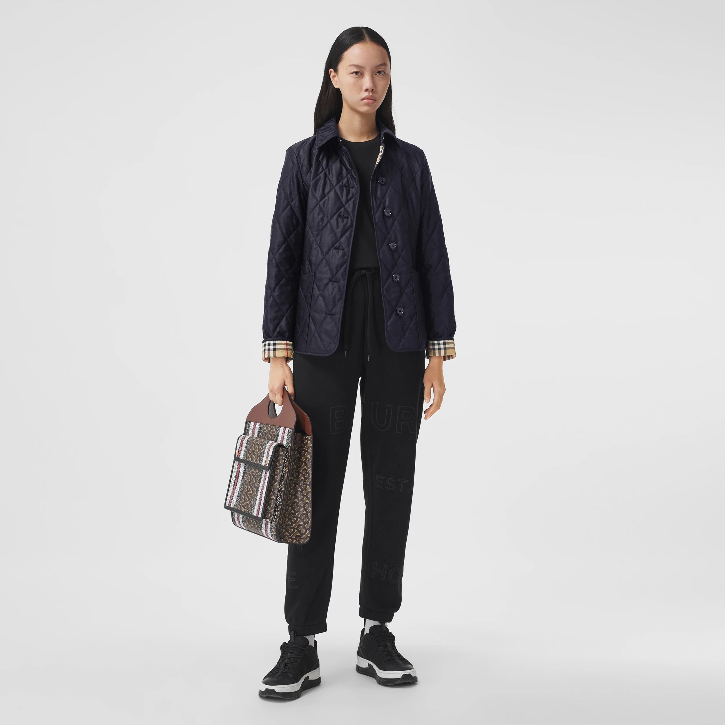Diamond Quilted Thermoregulated Jacket in Midnight - Women | Burberry United States | Burberry (US)
