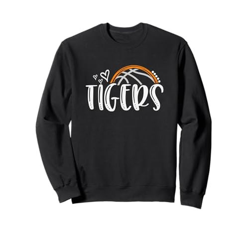 Basketball Tigers School Sports Fan Team Spirit Sweatshirt | Amazon (US)