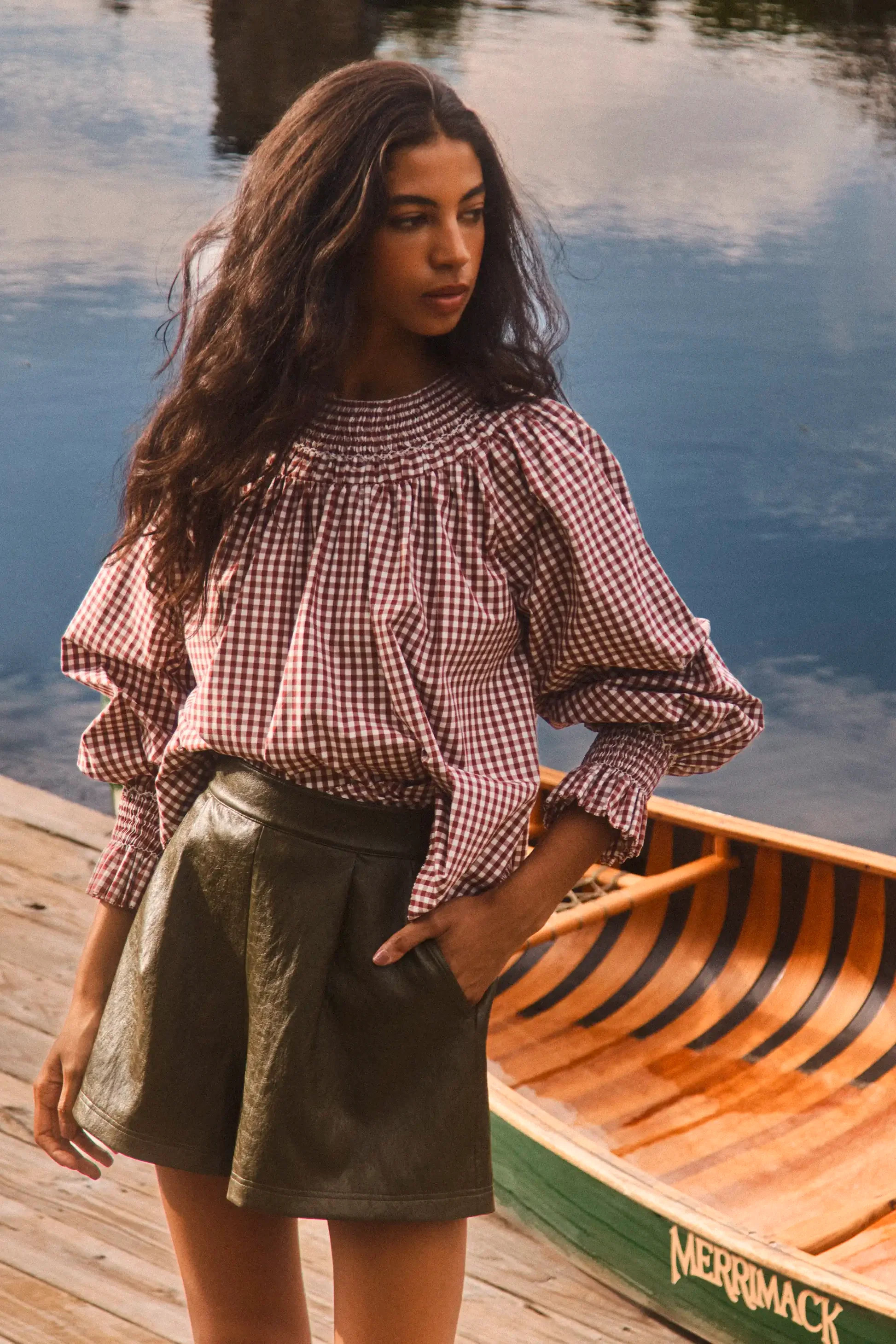 Hayes Top | Red Gingham Puff Sleeve Top | Hunter Bell | Hunter Bell