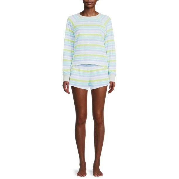 Peace, Love & Dreams Women's Sunwashed Beach Sleep Boxer Set | Walmart (US)