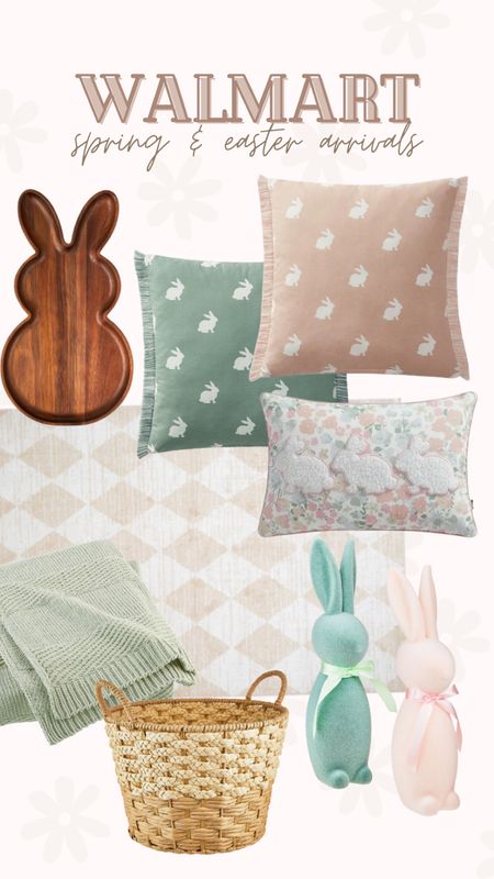 Spring and Easter new arrivals at Walmart! 


#thebloomingnest pillows rug Easter bunny blanket throw basket tray 

#LTKSeasonal #LTKSpringSale #LTKhome