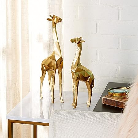 FANTESTICRYAN Small Animal Statues Home Decor Modern Style Gold Decorative Ornaments for Living R... | Amazon (US)
