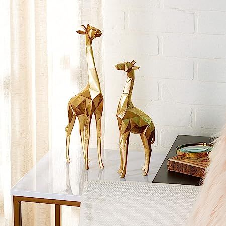FANTESTICRYAN Small Animal Statues Home Decor Modern Style Gold Decorative Ornaments for Living R... | Amazon (US)