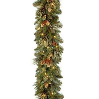 Carolina Pine 9 ft. Garland with Clear Lights CAP3-306-9A-1 - The Home Depot | The Home Depot