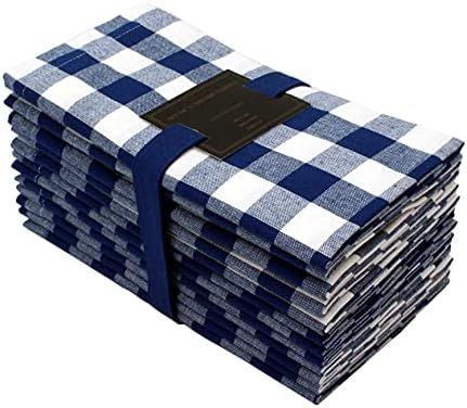 COTTON CRAFT Countryside Gingham Buffalo Plaid Check Napkins - Mitered Corners - Luncheon Dinner ... | Amazon (US)