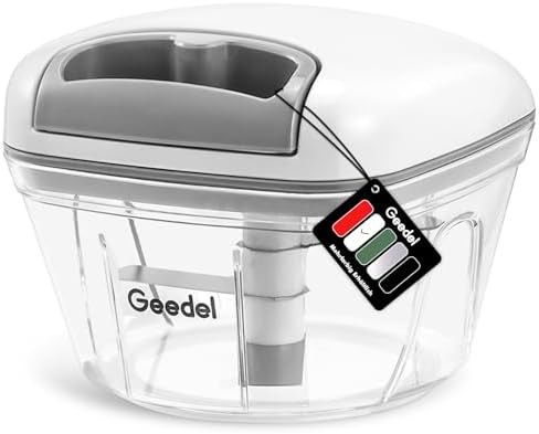 Geedel Vegetable Chopper, Manual Food Chopper with Hand Pull String, 500ml | Manual Food Processo... | Amazon (US)