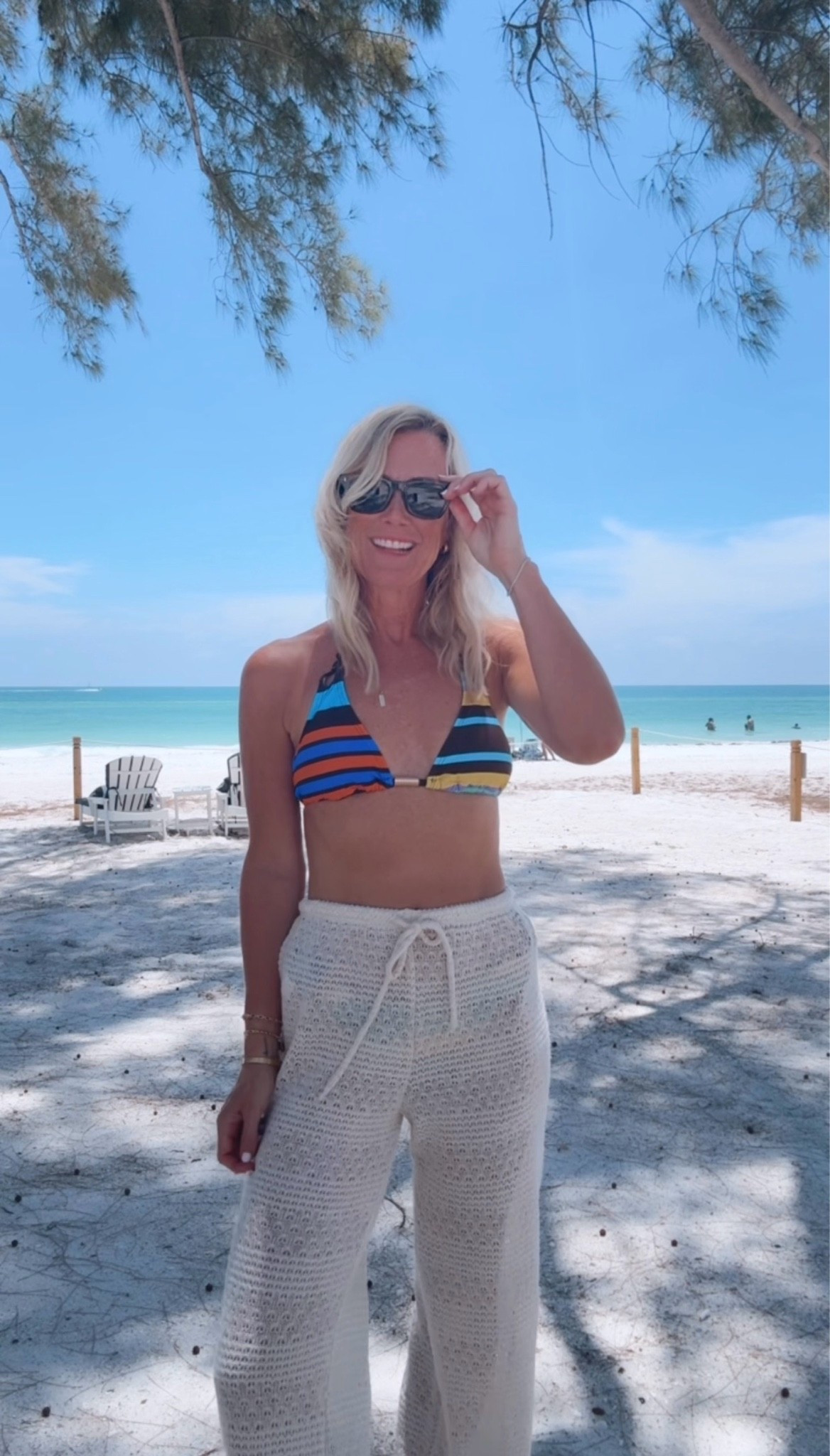 The cutest mesh cover-up pants! 

Suit: small
Pants: XS

#LTKSeasonal #LTKOver40 #LTKootd