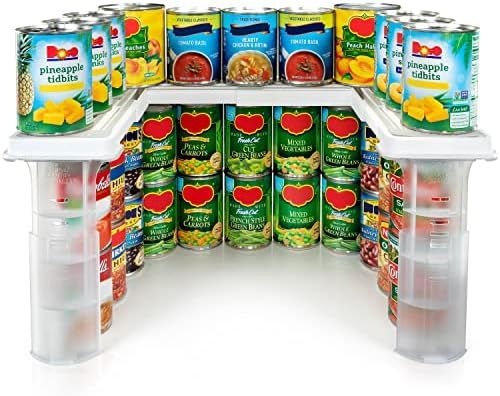 Savvy Shelf Adjustable Pantry & Can Storage Organizer - Storage Kitchen Cabinet Organizer - Pantr... | Amazon (US)