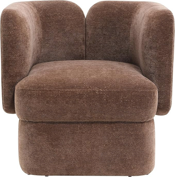 Sagebrook Home Shelter-Back Accent Chair, Brown, Wood, Contemporary, 28" L X 27" W X 27" H, | Amazon (US)