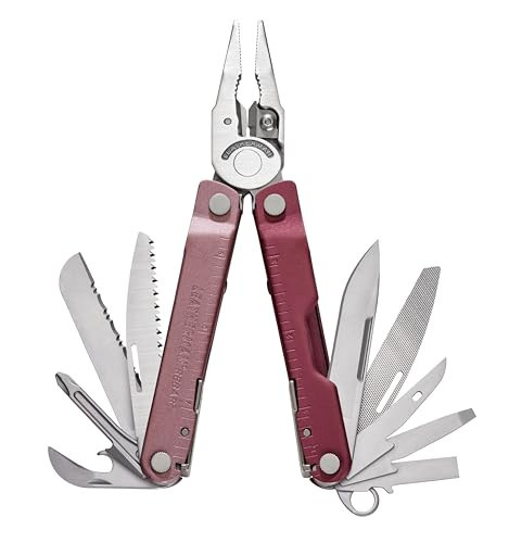 LEATHERMAN, Rebar Multitool with Premium Replaceable Wire Cutters and Saw, Heathered Cranberry | Amazon (US)