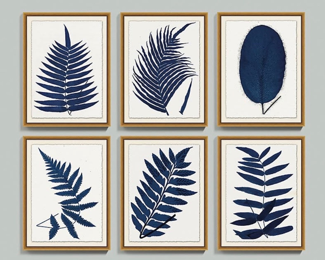How beautiful are these indigo leaf prints to mix and match? 

#LTKOver40 #LTKHome #LTKStyleTip
