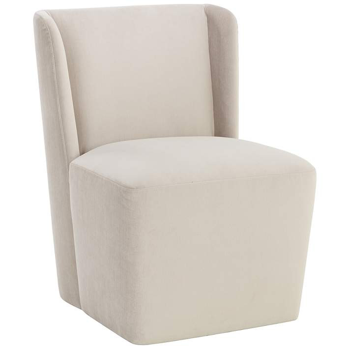Sunpan Amita Wheeled Dining Chair Piccolo Prosecco | Lamps Plus