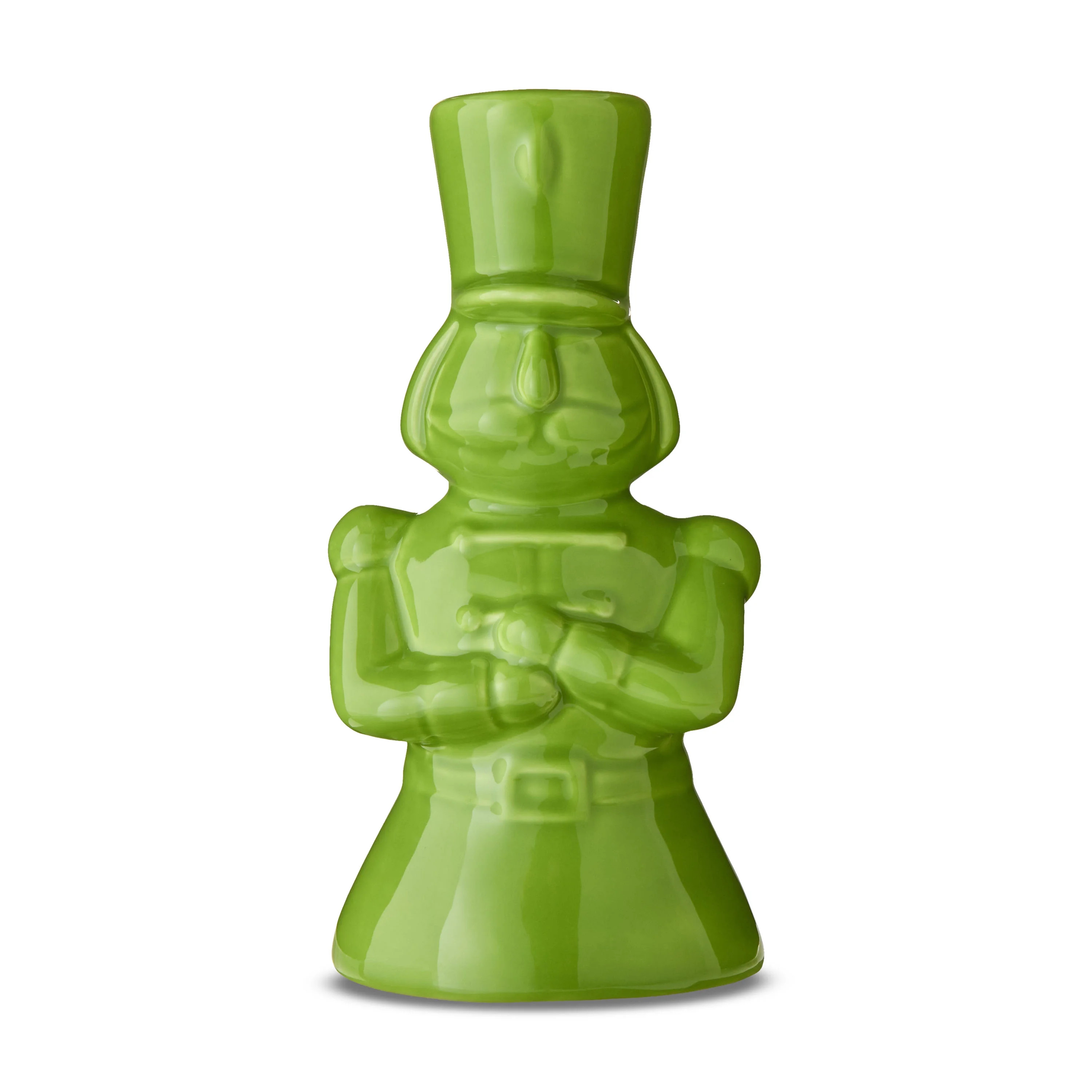 Ceramic Nutcracker Pillar Candle Holder Christmas Decor, Green, 8", by Holiday Time | Walmart (US)