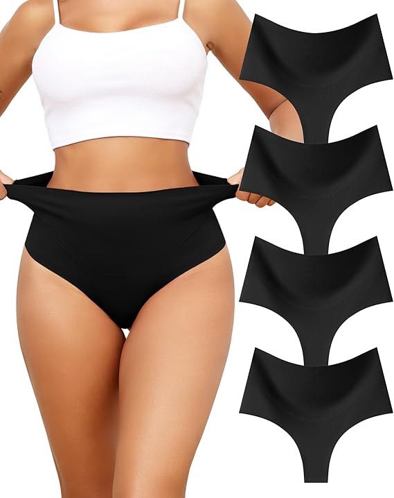 LEVAO High-Waist Thong Shapewear for Women – Moderate Tummy Control Seamless Brazilian Panties,... | Amazon (US)