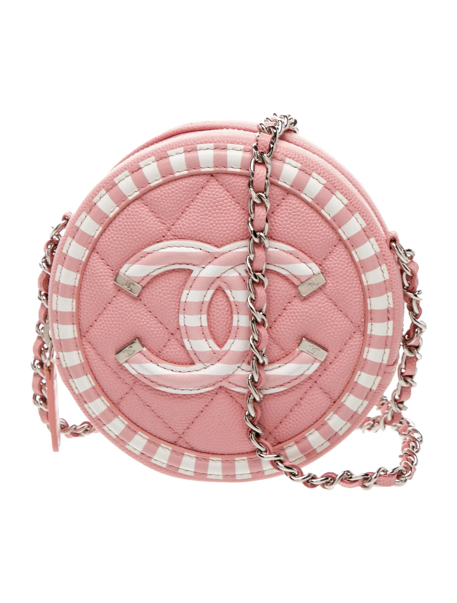 Chanel Filigree Round Crossbody Bag - Pink Mini Bags, Handbags - CHA1351560 | The RealReal | The RealReal