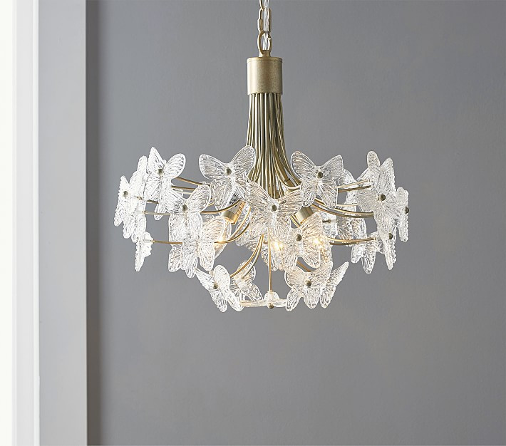 Monique Lhuillier Crystal Butterfly Chandelier (15") | Pottery Barn Kids