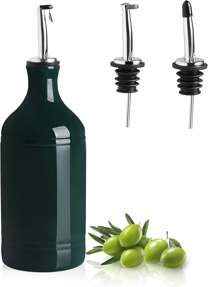 Sweejar Ceramic Olive Oil Dispenser Bottle, Opaque Oil Cruet Protects Oil to Reduce Oxidation, Su... | Amazon (US)