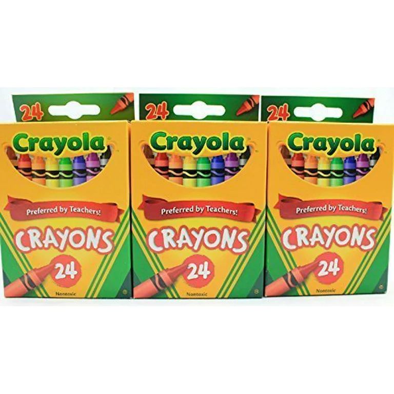 Crayola Box of Crayons Non-Toxic Color Coloring School Supplies, 24 Count, 3 Pack | Walmart (US)