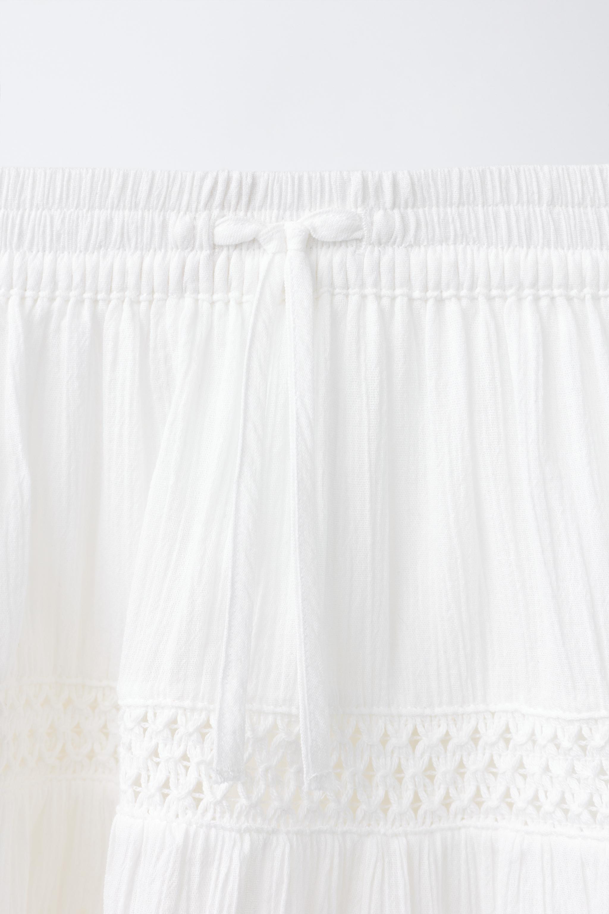 ROMANTIC PANELLED SKIRT WITH LACE INSERTS | Zara UK