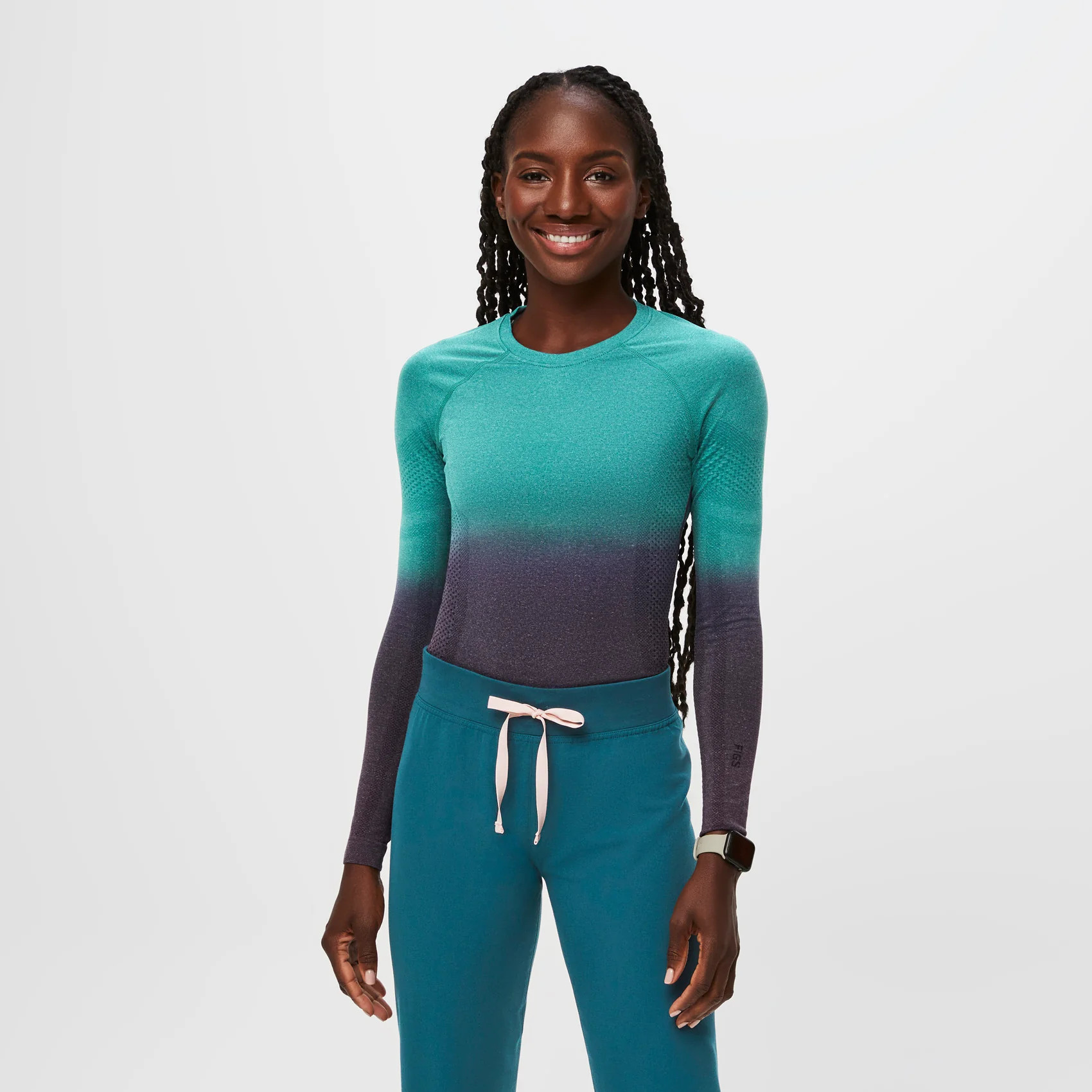 Women’s Salta Performance Underscrub  - Ombre Caribbean Blue · FIGS | FIGS