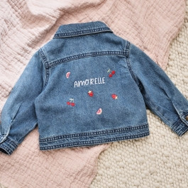 Personalised Red Fruit Denim Jacket | My 1st Years (Global)