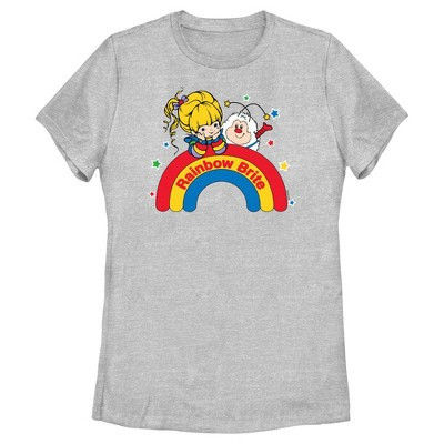 Women's Rainbow Brite Wishing on a Rainbow T-Shirt - Athletic Heather - Small | Target