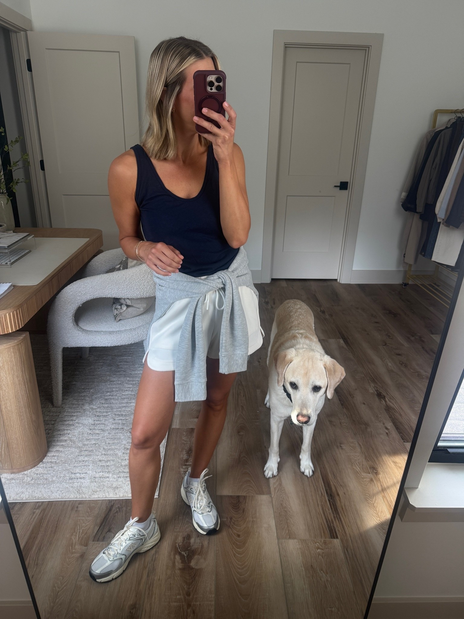 Wearing XS tank, small shorts, medium sweatshirt, sneakers tts

#LTKOver40 #LTKActive #LTKSeasonal