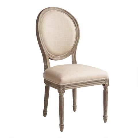 Round Back Paige Upholstered Dining Chair Set of 2 | World Market