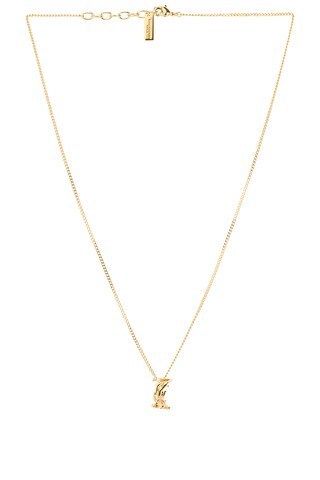 Saint Laurent YSL Necklace in Dore - Metallic Gold. Size all. | FWRD 